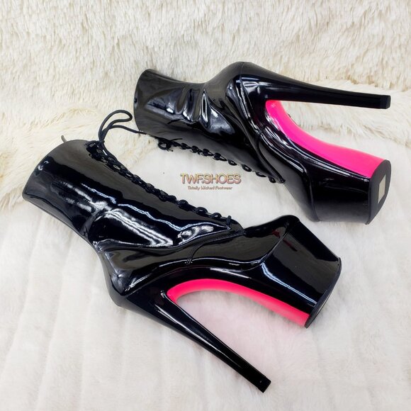Xtreme 1020TT Black Patent 8" High Heel Ankle Boot RESTOCKED - Picture 4 of 14